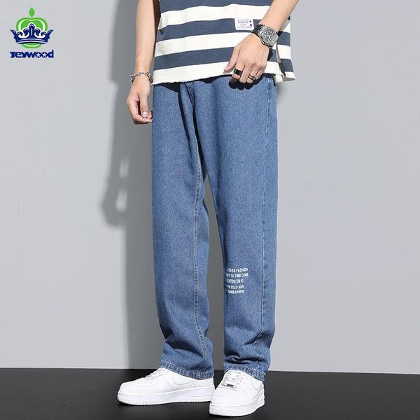 men's jeans spring autumn men wide leg full length cotton hip hop streetwear text printing casual straight retro loose trousers -3xl, Blue
men's jeans spring autumn men wide leg full length cotton hip hop streetwear text printing casual straight retro loose trousers -3xl, Blue