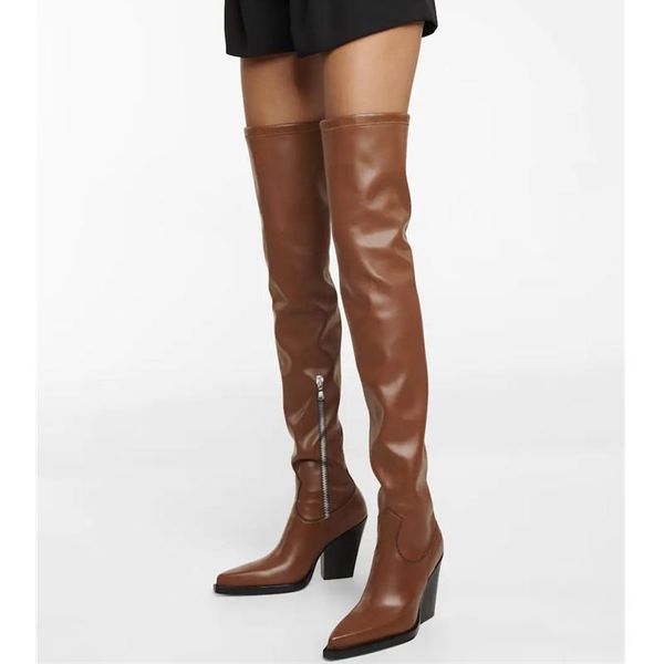 boots ladies over-the-knee brand autumn and winter thick high heels pointed stretch slim brown thigh 34-43 size, Black
boots ladies over-the-knee brand autumn and winter thick high heels pointed stretch slim brown thigh 34-43 size, Black