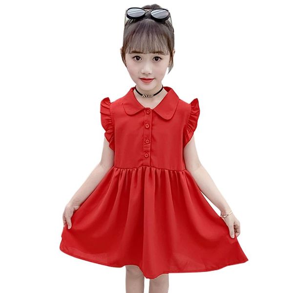 girl's dresses big girl solid color girls 2021 est dress kids summer costume 6 8 10 12 14, Red;yellow
girl's dresses big girl solid color girls 2021 est dress kids summer costume 6 8 10 12 14, Red;yellow
