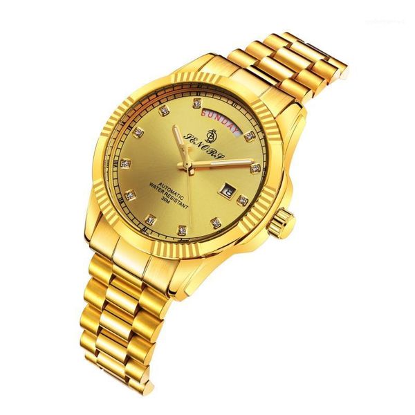 luxury role gold automatic mechanic men watch male date function solid stainless steel band senors business style wristwatches, Slivery;brown
luxury role gold automatic mechanic men watch male date function solid stainless steel band senors business style wristwatches, Slivery;brown