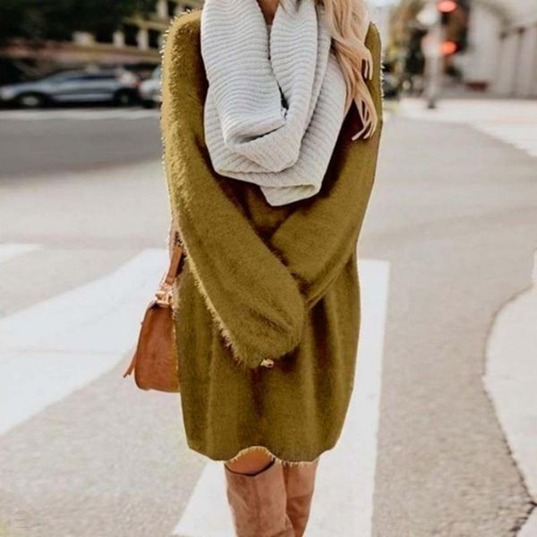 casual dresses dress round neck knee length solid color loose sweater long sleeve women plush fleece warm midi, Black;gray
casual dresses dress round neck knee length solid color loose sweater long sleeve women plush fleece warm midi, Black;gray