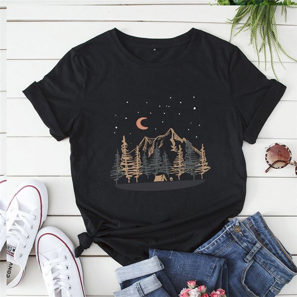 summer casual tees mountain print t-shirt women crewneck short sleeves tshirt basic female graphic cotton shirt clothing 220224, White
summer casual tees mountain print t-shirt women crewneck short sleeves tshirt basic female graphic cotton shirt clothing 220224, White