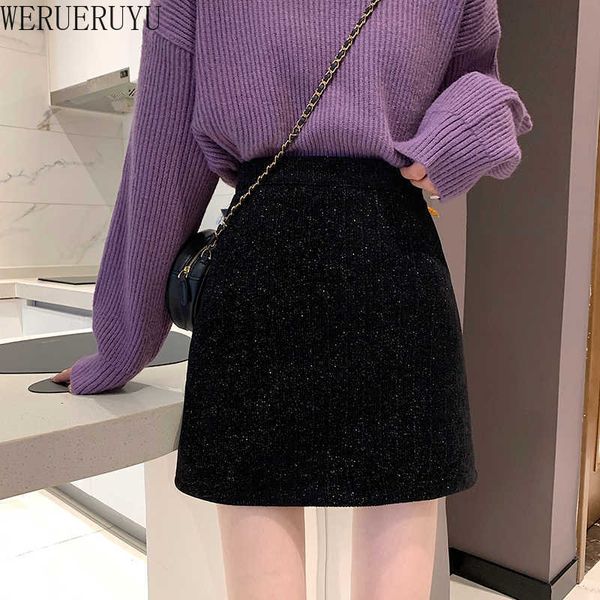 werueruyu college wind skirt autumn and winter women's students retro a word short skirt high waist bag hip step skirt 210608, Black
werueruyu college wind skirt autumn and winter women's students retro a word short skirt high waist bag hip step skirt 210608, Black