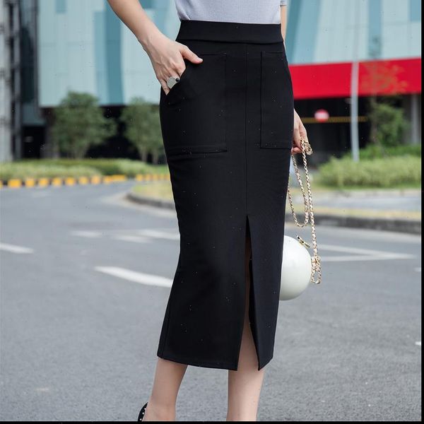 autumn and winter slit slim women skirt pocket high waist elastic skinny female one step long skirts l90, Black
autumn and winter slit slim women skirt pocket high waist elastic skinny female one step long skirts l90, Black
