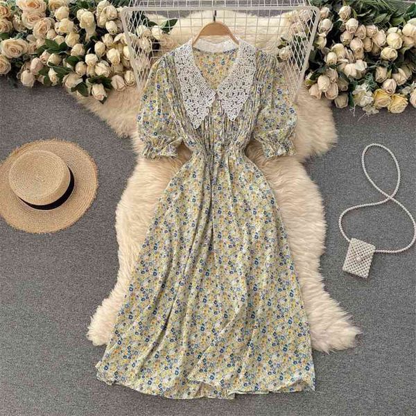 women's fashion summer sweet hollow lace lapel splicing floral print a-line dress casual vestidos s186 210527, Black;gray
women's fashion summer sweet hollow lace lapel splicing floral print a-line dress casual vestidos s186 210527, Black;gray