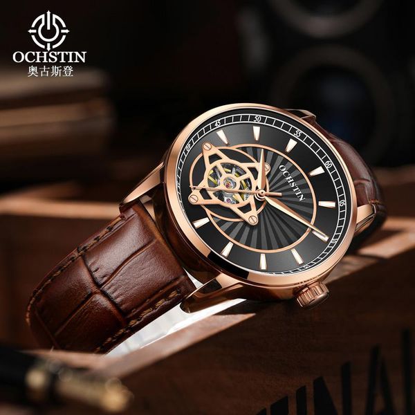 wristwatches ochstin men mechanical watches leather automatic wristwatch waterproof business sports mens gifts, Slivery;brown
wristwatches ochstin men mechanical watches leather automatic wristwatch waterproof business sports mens gifts, Slivery;brown