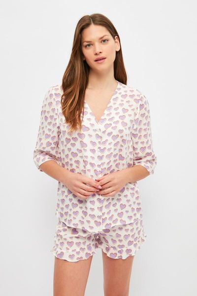 men's sleepwear trendyol heart pattern woven pajamas set thmss21pt0860, Black;brown
men's sleepwear trendyol heart pattern woven pajamas set thmss21pt0860, Black;brown