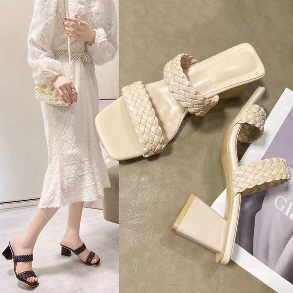 dress shoes women's plus size high heel sandals, summer korean fashion woven square toe slippers de salto aberto sandálias casuais sapa, Black
dress shoes women's plus size high heel sandals, summer korean fashion woven square toe slippers de salto aberto sandálias casuais sapa, Black