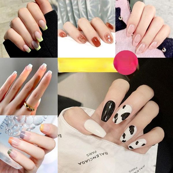 false nails 24pcs/box small fresh pure color fake nail stickers removable diy art decoration accessories, Red;gold
false nails 24pcs/box small fresh pure color fake nail stickers removable diy art decoration accessories, Red;gold