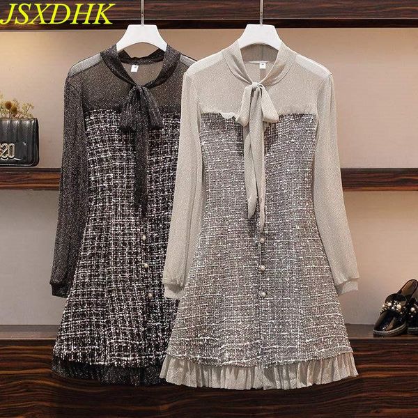 casual dresses jsxdhk plus size autumn winter bow collar plaid dress fashion women mesh long sleeve patchwork tweed pearl button loose, Black;gray
casual dresses jsxdhk plus size autumn winter bow collar plaid dress fashion women mesh long sleeve patchwork tweed pearl button loose, Black;gray