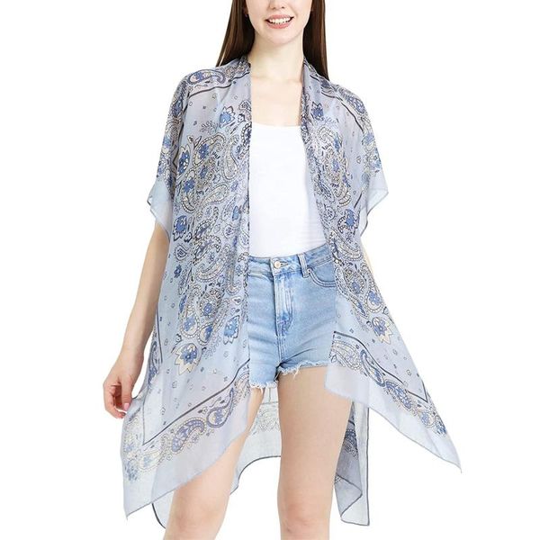women's swimwear 2021 swimsuit cover ups bohemian short sleeve open front semi-sheer split kimono for beach vacation club birthday, White;black
women's swimwear 2021 swimsuit cover ups bohemian short sleeve open front semi-sheer split kimono for beach vacation club birthday, White;black