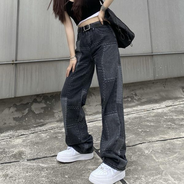 women's jeans womens distressed patch for 2021 fashion gothic clothes teenage girls japanese style streetwear baggy wide leg denim pant, Blue
women's jeans womens distressed patch for 2021 fashion gothic clothes teenage girls japanese style streetwear baggy wide leg denim pant, Blue