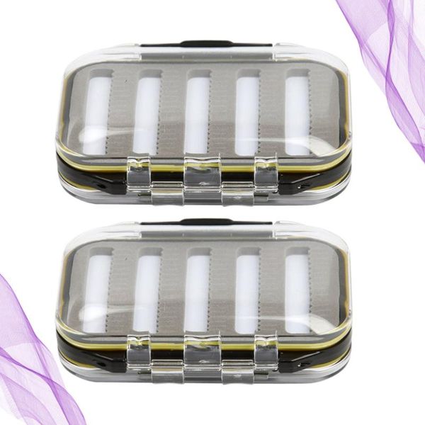 2pcs box waterproof slit high density double sided fishing tackle transparent type a (black accessories
2pcs box waterproof slit high density double sided fishing tackle transparent type a (black accessories