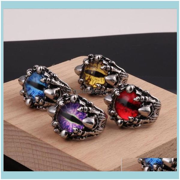 jewelry 4colors vintage eye of devil stainless steel open band rings personality retro punk gothic men adjustable finger ring gift drop deli, Silver
jewelry 4colors vintage eye of devil stainless steel open band rings personality retro punk gothic men adjustable finger ring gift drop deli, Silver