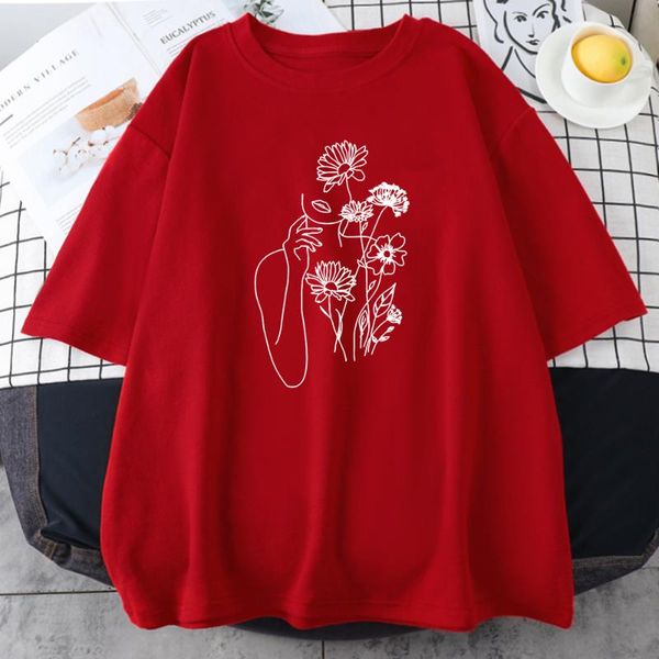 fashion style women's t-shirts simple flower graphic print comfortable short sleeve tees shirt summer fit creativity casual, White
fashion style women's t-shirts simple flower graphic print comfortable short sleeve tees shirt summer fit creativity casual, White
