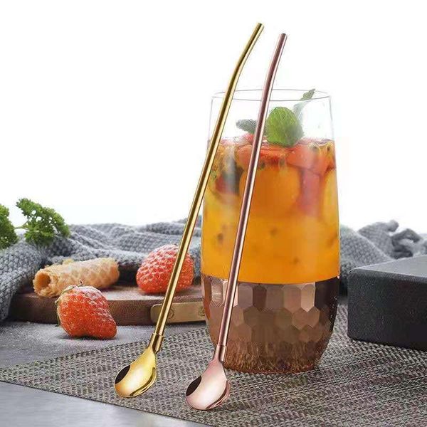 spoons two-in-one straw spoon stainless steel metal reusable cocktail drinking milk bar coffee stirring accessory
spoons two-in-one straw spoon stainless steel metal reusable cocktail drinking milk bar coffee stirring accessory