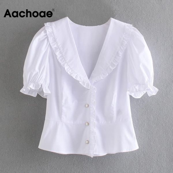 women's blouses & shirts aachoae women white color cropped fashion 2021 butterfly short sleeve female chic solid mujer blusas
women's blouses & shirts aachoae women white color cropped fashion 2021 butterfly short sleeve female chic solid mujer blusas