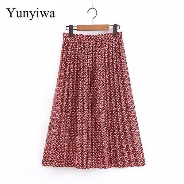 skirts 2021 women elastic waist geometric printing pleated skirt faldas mujer ladie casual slim chic brand midi, Black
skirts 2021 women elastic waist geometric printing pleated skirt faldas mujer ladie casual slim chic brand midi, Black