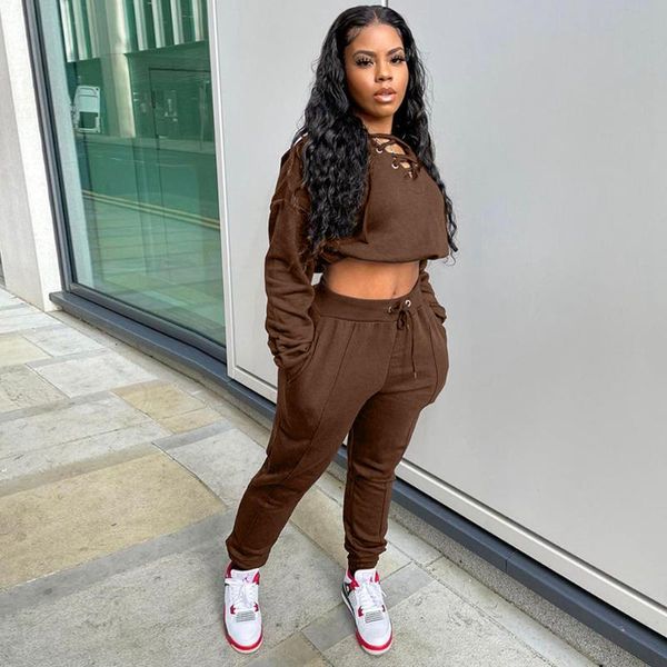 women's two piece pants grey/black/brown jogging suits for women lace up drawstring long sleeve crop hoodies and sportswear sweatpant o, White
women's two piece pants grey/black/brown jogging suits for women lace up drawstring long sleeve crop hoodies and sportswear sweatpant o, White