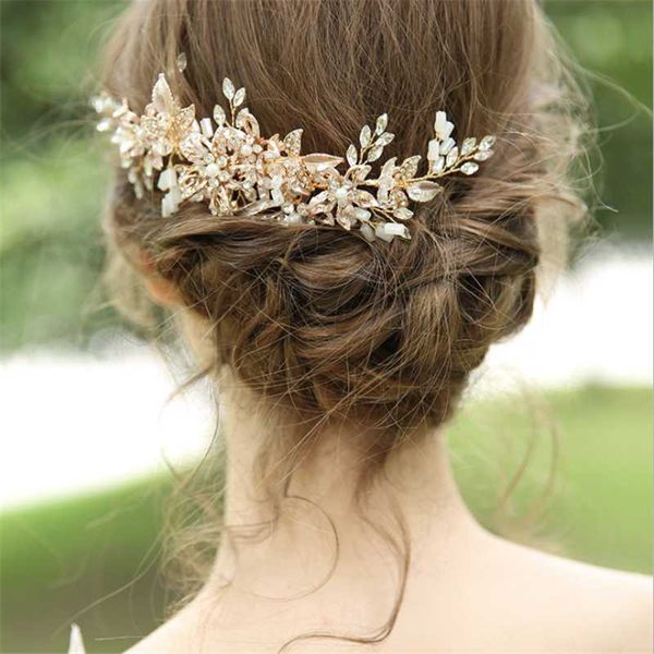headpieces women gold handmade leaf rhinestones crystal hair comb bridal jewelry weddding prom brida accessories, Silver
headpieces women gold handmade leaf rhinestones crystal hair comb bridal jewelry weddding prom brida accessories, Silver