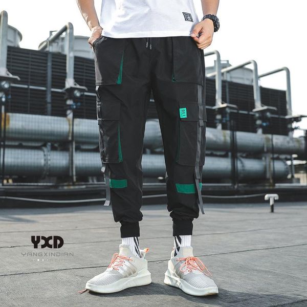 men clothing men's multi-pocket cargo pants joggers streetwear loose ribbons hip hop mens fashion harajuku track, Black
men clothing men's multi-pocket cargo pants joggers streetwear loose ribbons hip hop mens fashion harajuku track, Black