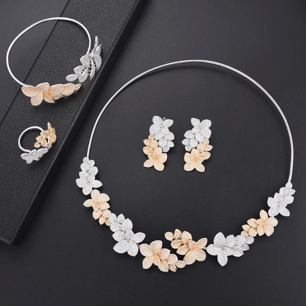 earrings & necklace kellybola flower cubic zirconia bridal wedding jewelry african dubai set bangle ring for women party, Silver
earrings & necklace kellybola flower cubic zirconia bridal wedding jewelry african dubai set bangle ring for women party, Silver
