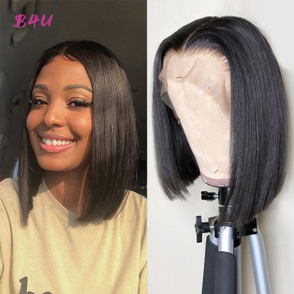 b4u straight hair bob lace front wig women's short human hair bob closed wig natural hairline brazilian straight hair, Black
b4u straight hair bob lace front wig women's short human hair bob closed wig natural hairline brazilian straight hair, Black