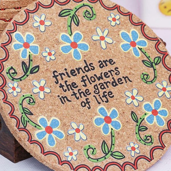 mats & pads 4pcs floral natural cork round insulated pot mat suitable for coffee table top
mats & pads 4pcs floral natural cork round insulated pot mat suitable for coffee table top