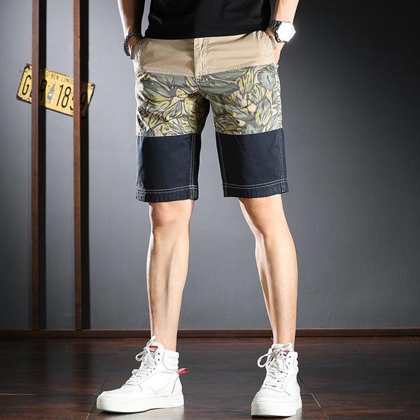 men's shorts fashion panelled men summer thin cotton beach trousers casual printed straight knee length pants, White;black
men's shorts fashion panelled men summer thin cotton beach trousers casual printed straight knee length pants, White;black