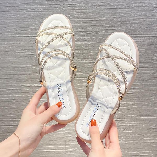 slippers ladies flip flops 2021 summer all-match comfortable toothy sandals round toe solid color sequins flat women's shoes, Black
slippers ladies flip flops 2021 summer all-match comfortable toothy sandals round toe solid color sequins flat women's shoes, Black