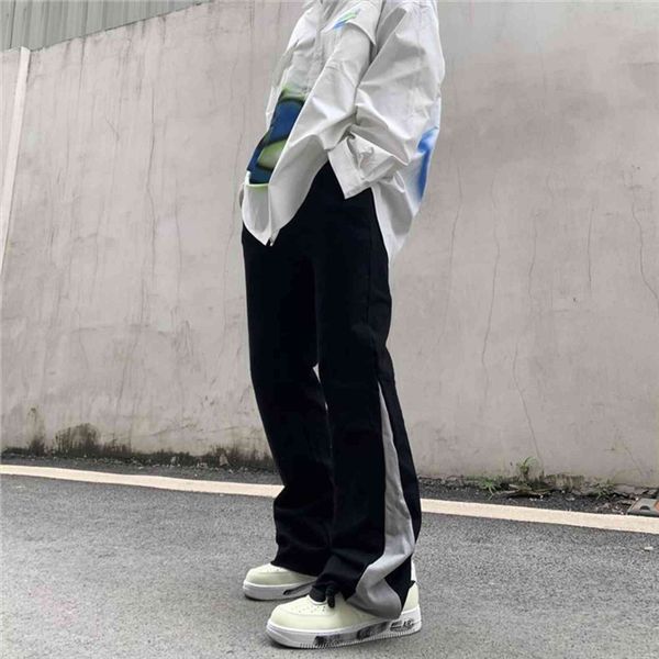 original color block women pant elastic waist straight casual high street oversize loose track hip hop spliced trousers, Black
original color block women pant elastic waist straight casual high street oversize loose track hip hop spliced trousers, Black