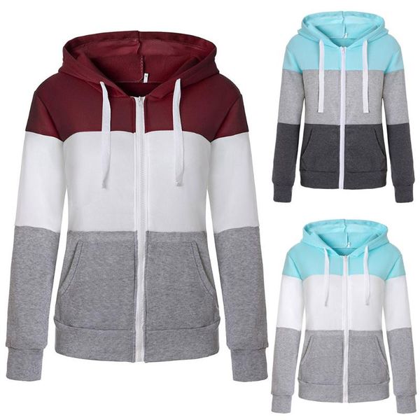 women's jackets plus size patchwork hooded jacket pockets casual ladies slim zipper coats female hoodie long sleeve streetwear womens o, Black;brown
women's jackets plus size patchwork hooded jacket pockets casual ladies slim zipper coats female hoodie long sleeve streetwear womens o, Black;brown