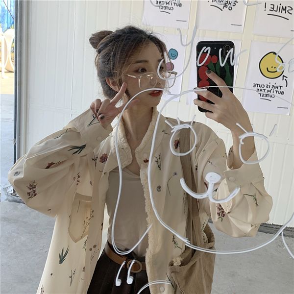 spring women and blouses 2021 loose korean style vintage print long sleeve sun protection tassel shirt womans (cx1084), White
spring women and blouses 2021 loose korean style vintage print long sleeve sun protection tassel shirt womans (cx1084), White