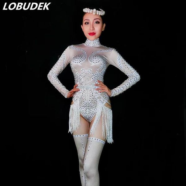 women's jumpsuits & rompers white tassel sparkly crystals stones jumpsuit skinny lady costume bar birthday party stage outfit singer ca, Black;white
women's jumpsuits & rompers white tassel sparkly crystals stones jumpsuit skinny lady costume bar birthday party stage outfit singer ca, Black;white