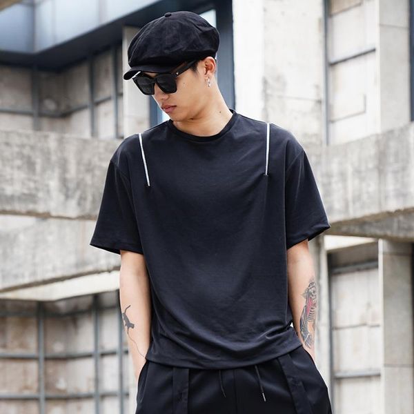 men summer zipper short sleeve black casual t-shirt male streetstyle hip hop loose tees shirts men's t-shirts, White;black
men summer zipper short sleeve black casual t-shirt male streetstyle hip hop loose tees shirts men's t-shirts, White;black