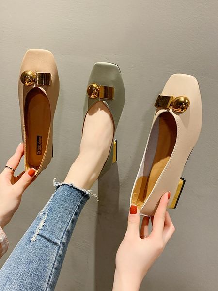 the spring thick with joker fairy wind fashion square toe shoes sandals, Black
the spring thick with joker fairy wind fashion square toe shoes sandals, Black