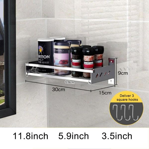 hooks & rails kitchen wall shelf storage rack punch stainless steel seasoning box cookware hanging organizer holder
hooks & rails kitchen wall shelf storage rack punch stainless steel seasoning box cookware hanging organizer holder