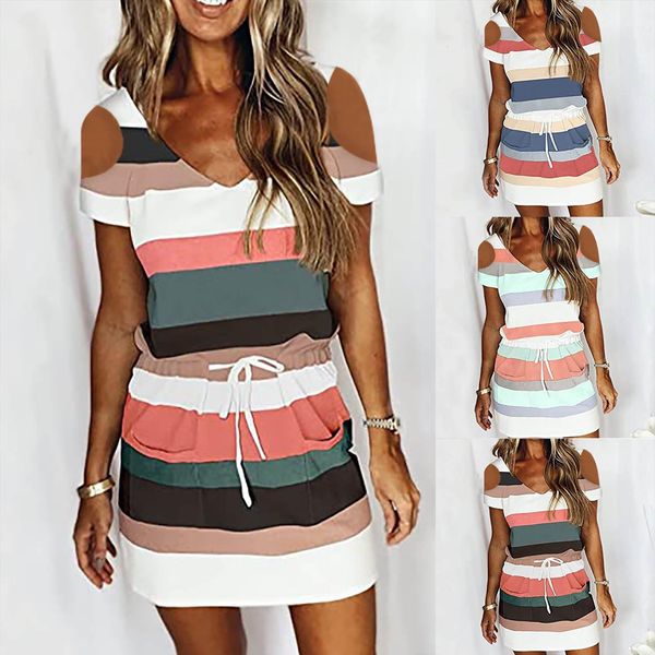 fashion bandage casual v neck womens dresses sleeveless beach stripe printing loose mini summer robe femme, Black;gray
fashion bandage casual v neck womens dresses sleeveless beach stripe printing loose mini summer robe femme, Black;gray