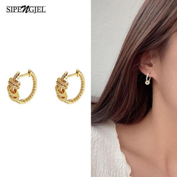 fashion cubic zircon buckle earrings delicate circle hoop earring for women jewelry 2021 & huggie, Golden;silver
fashion cubic zircon buckle earrings delicate circle hoop earring for women jewelry 2021 & huggie, Golden;silver
