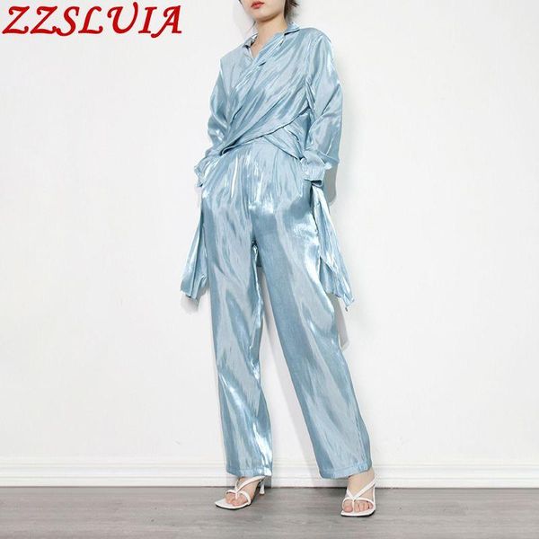 women's two piece pants elegant fashion ladies suits pleated designer long +long 2 pieces twinset clothing set, White
women's two piece pants elegant fashion ladies suits pleated designer long +long 2 pieces twinset clothing set, White