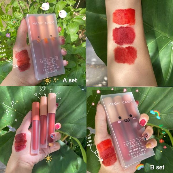 lip gloss three-color velvet matte glaze smooth non-stick waterproof sweatproof set belleza batom makeup cosmetics tslm1
lip gloss three-color velvet matte glaze smooth non-stick waterproof sweatproof set belleza batom makeup cosmetics tslm1