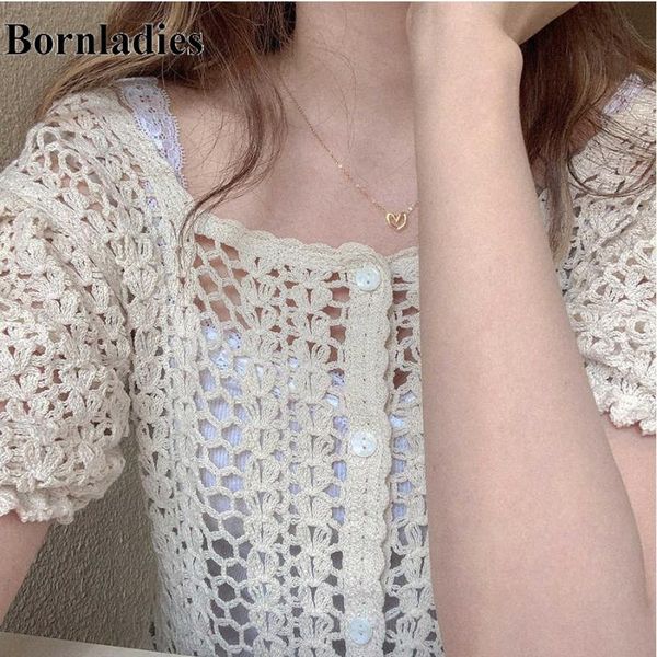 women's blouses & shirts bornladies vintage hollow out lace 2021 summer korean square collar shirt women puff sleeve loose cardigan, White
women's blouses & shirts bornladies vintage hollow out lace 2021 summer korean square collar shirt women puff sleeve loose cardigan, White