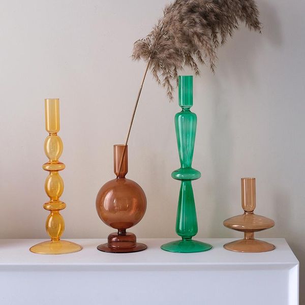candle holders glass taper holder for table centerpiece decorative candlestick modern decor flower vase
candle holders glass taper holder for table centerpiece decorative candlestick modern decor flower vase