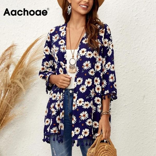 women's jackets aachoae 2021 women summer floral printed thin coats half sleeve v neck boho style outerwear female chic casual jacket, Black;brown
women's jackets aachoae 2021 women summer floral printed thin coats half sleeve v neck boho style outerwear female chic casual jacket, Black;brown