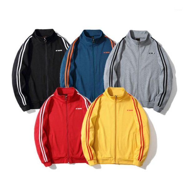 men and women spring autumn loose student couple retro stand collar baseball uniform casual sports jacket men's jackets, Black;brown
men and women spring autumn loose student couple retro stand collar baseball uniform casual sports jacket men's jackets, Black;brown