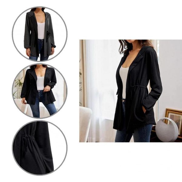 women's jackets women hoodie long sleeve loose pockets simple lace-up cardigan coat for gathering, Black;brown
women's jackets women hoodie long sleeve loose pockets simple lace-up cardigan coat for gathering, Black;brown