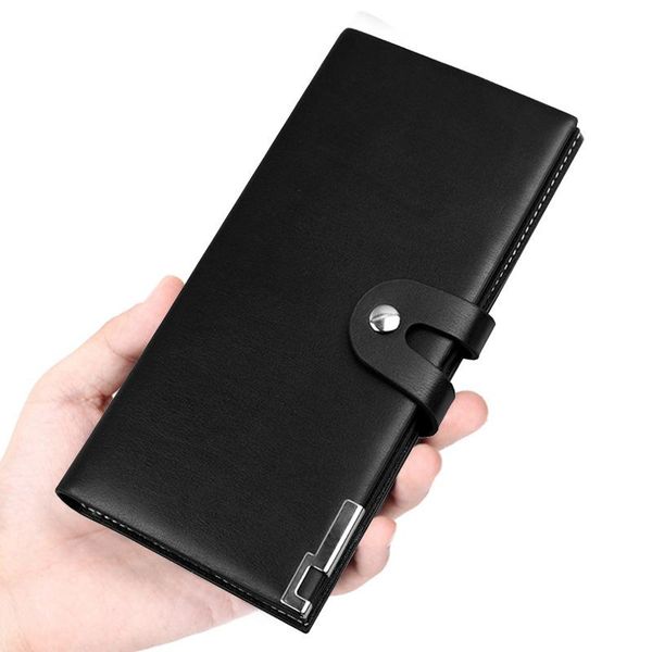 men's long wallet fashion suit bag soft leather button card comfortable wallets, Red;black
men's long wallet fashion suit bag soft leather button card comfortable wallets, Red;black