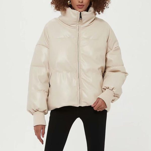 women's leather & faux fashion 2021 women autumn winter cotton jacket coat stand collar zipper loose warm parka streetwear jackets, Black
women's leather & faux fashion 2021 women autumn winter cotton jacket coat stand collar zipper loose warm parka streetwear jackets, Black