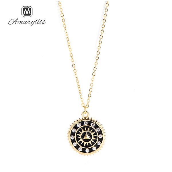 amaiyllis vintage pattern enamel round pendant choker necklace for women chic rhinestone geometric dangle clavicle chain chains, Silver
amaiyllis vintage pattern enamel round pendant choker necklace for women chic rhinestone geometric dangle clavicle chain chains, Silver