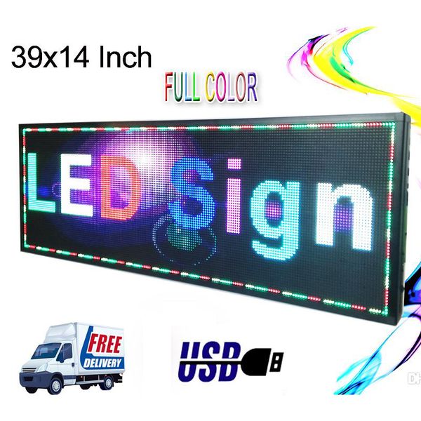 led sign scrolling display 39"x14"rgb full color p5 indoor edit text images for shop window business logo advertising message boar
led sign scrolling display 39"x14"rgb full color p5 indoor edit text images for shop window business logo advertising message boar